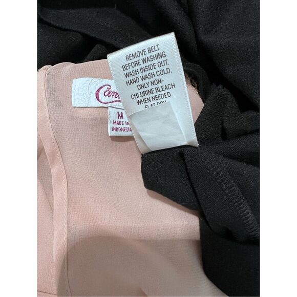 Candies Dress Chiffon Size Medium Peter Pan Collar Sleeveless One Piece Pencil - Picture 14 of 14